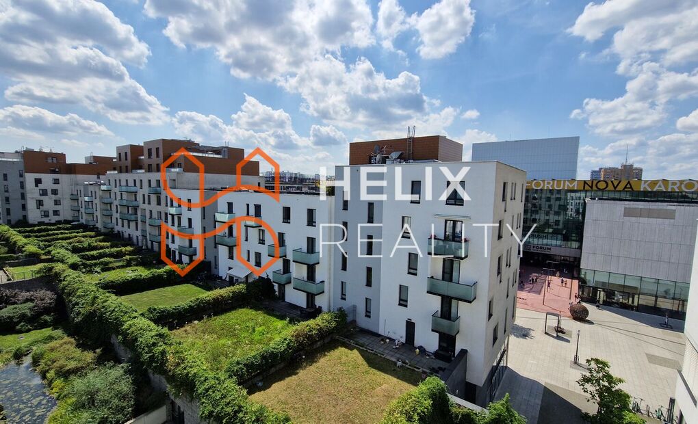 Vybavený klimatizovaný byt 4+kk s terasou, garážové stání, rezidence Nová Karolina, Ostrava