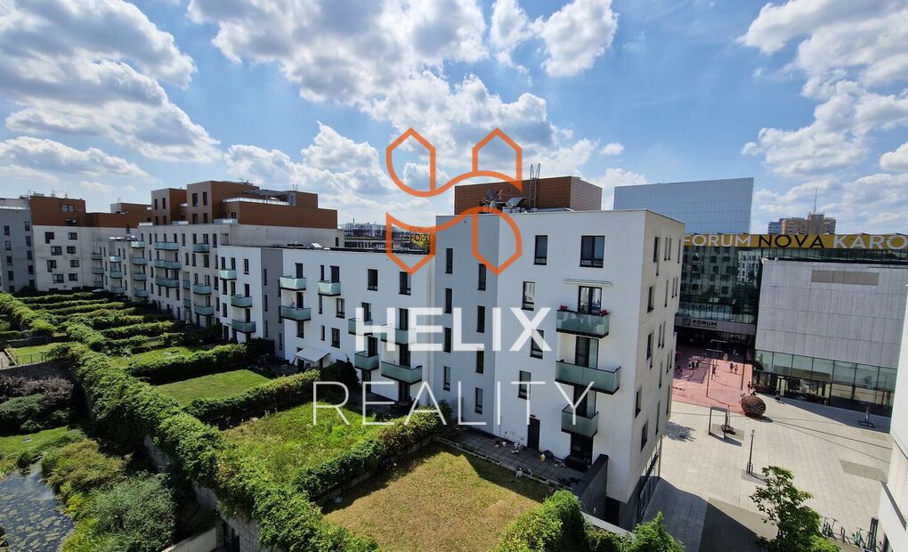 Vybavený klimatizovaný byt 4+kk s terasou, garážové stání, rezidence Nová Karolina, Ostrava