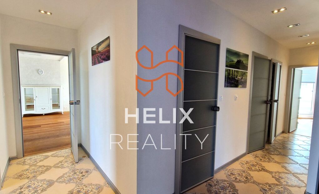 Vybavený klimatizovaný byt 4+kk s terasou, garážové stání, rezidence Nová Karolina, Ostrava