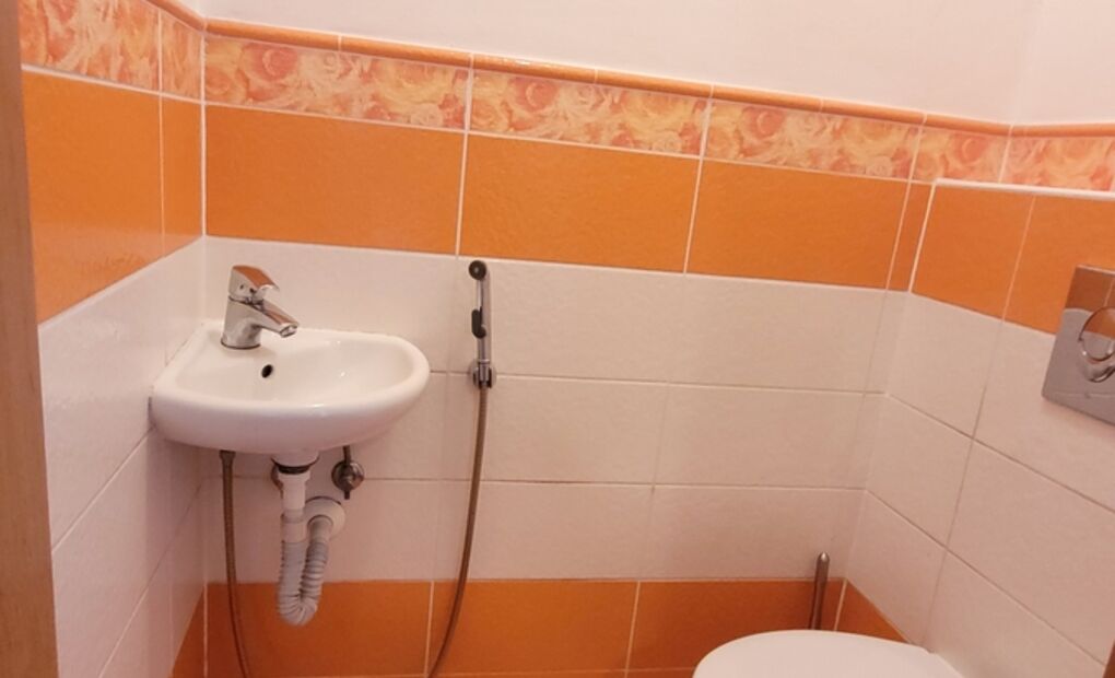 Byt 2+kk s balkonem v cihlovém domě, vybavený
